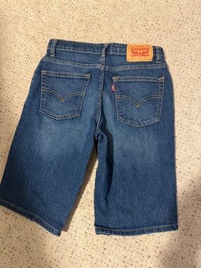 Levi's Blue Denim Bermuda Shorts with Back Pockets